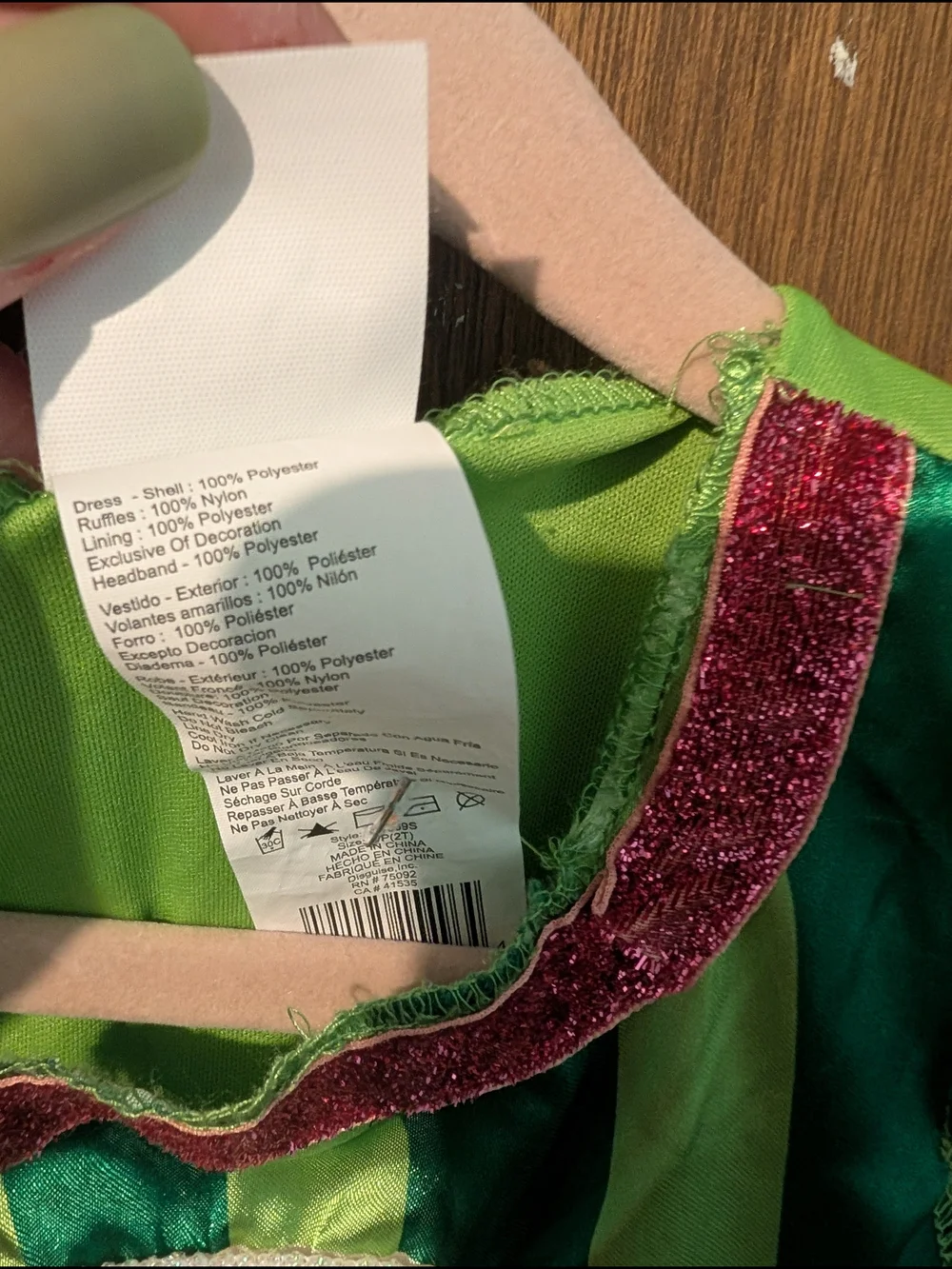 Whimsical Watermelon Kids Costume Dress - Green & Pink